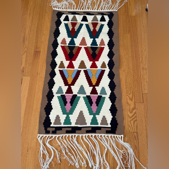 Handmade Geometric Rug/Tapestry - Picture 2 of 7